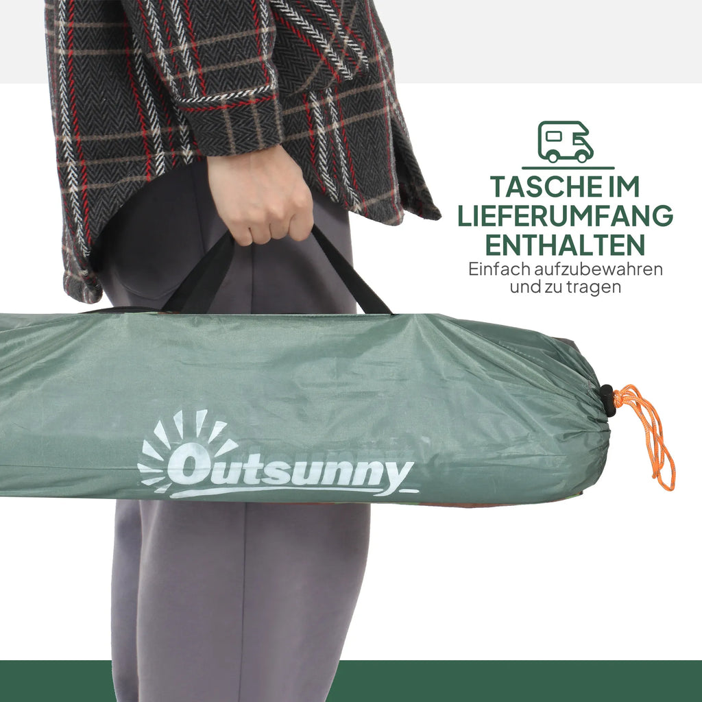 Turistinė kempingo palapinė 2 asmenims, tamsiai žalia