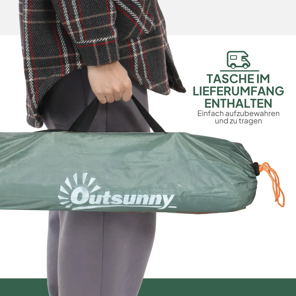 Turistinė kempingo palapinė 2 asmenims, tamsiai žalia