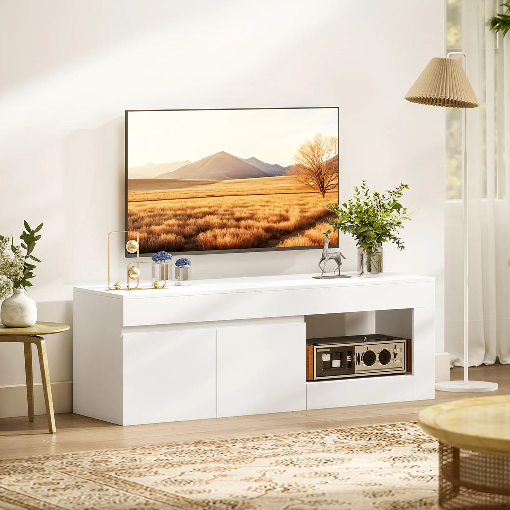 TV spintelė, 140 × 40 × 48 cm, balta