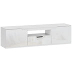 TV spintelė Homede su stalčiumi ir lentynomis, 160 cm, balta