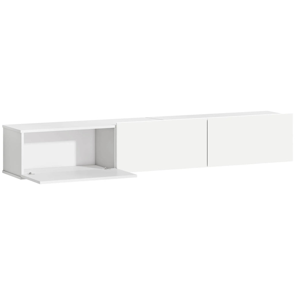 TV spintelė, pakabinama, 180 cm, balta