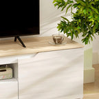 TV spintelė su stalčiumi, 160 cm, natūralios medienos spalvos