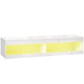 TV staliukas su LED apšvietimu, pakabinamas, 140 cm, blizgi balta