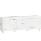 TV staliukas su stalčiais, 180 cm, baltas