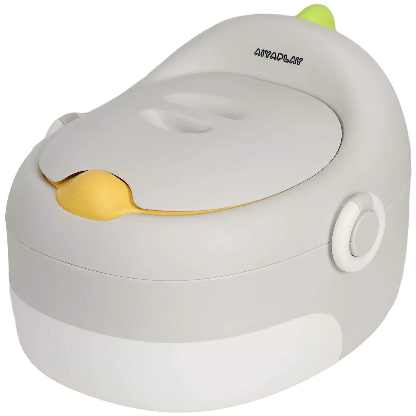 3-in-1 vaikiškas puodelis, nuimama sėdynė, dirbtinės odos paminkštinimas, iki 50 kg, nuo 6 mėn. iki 6 metų, pilkas