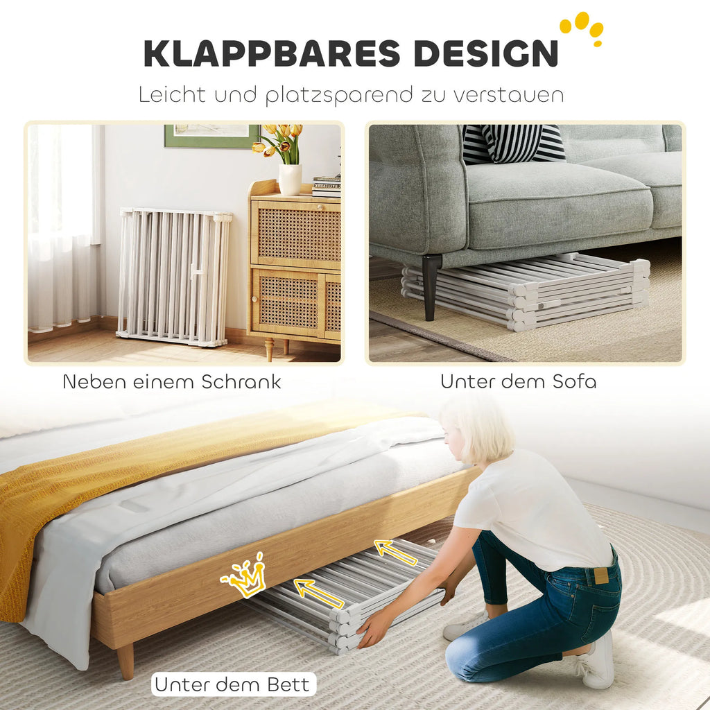 Tvora gyvūnėliams, 8 dalių su durelėmis, sulankstoma, balta