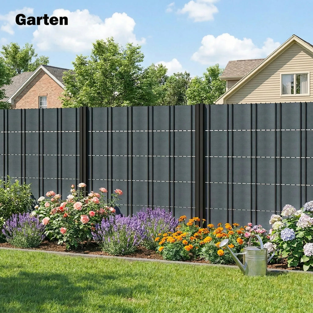 Tvoros juosta 35 m x 19 cm plastikinė atspari UV spinduliams pilka 4 vnt