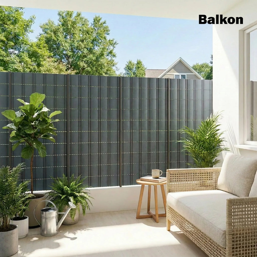 Tvoros juosta 35 m x 19 cm plastikinė atspari UV spinduliams pilka 4 vnt