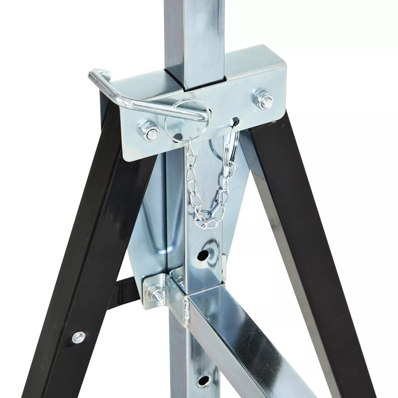 Darbinis stovas, pjovimo stovas, reguliuojamo aukščio, sulankstomas, metalinis, juodas, 68 x 56 x 80-130 cm, keliamoji galia 200kg