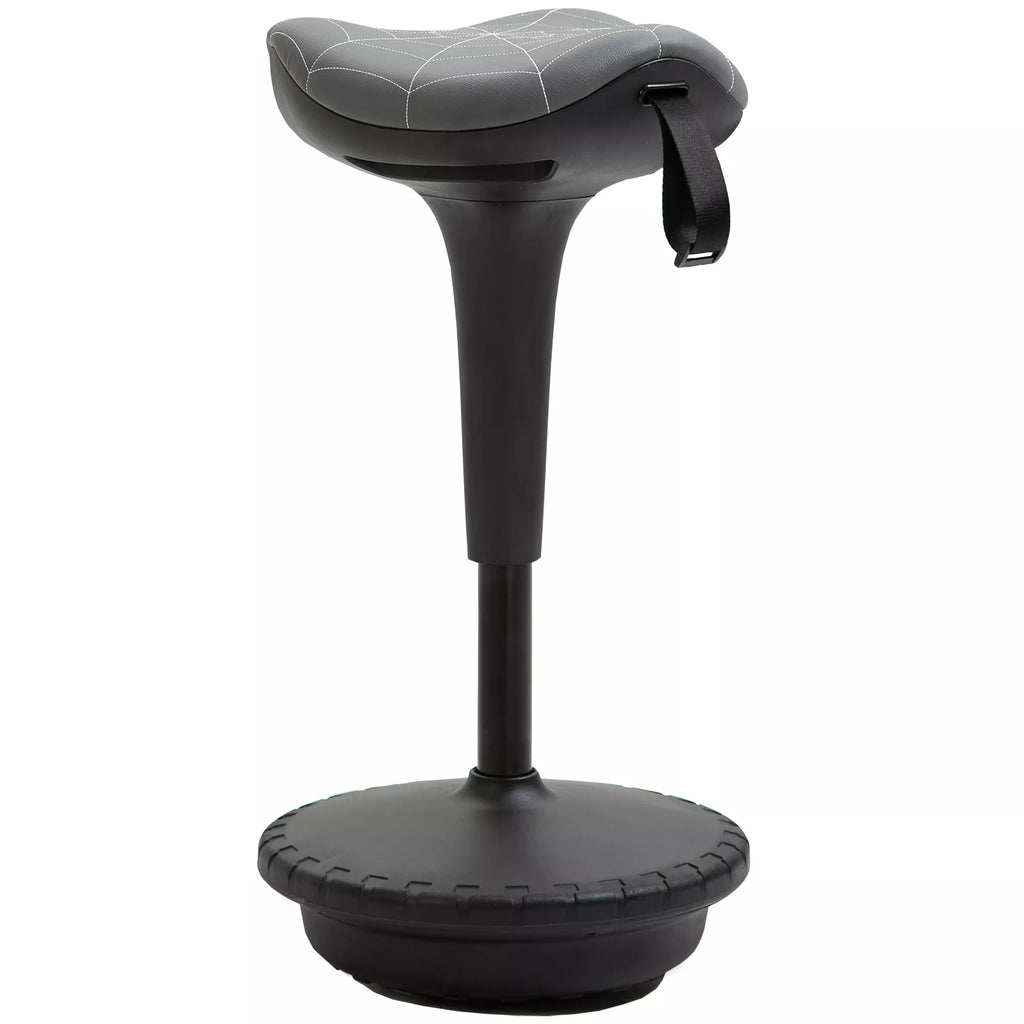 Biuro kėdė su pasukimo funkcija, ergonomiška kėdė, reguliuojamas aukštis 65,5–83,5 cm, pasukama 120° kampu, pilkos spalvos