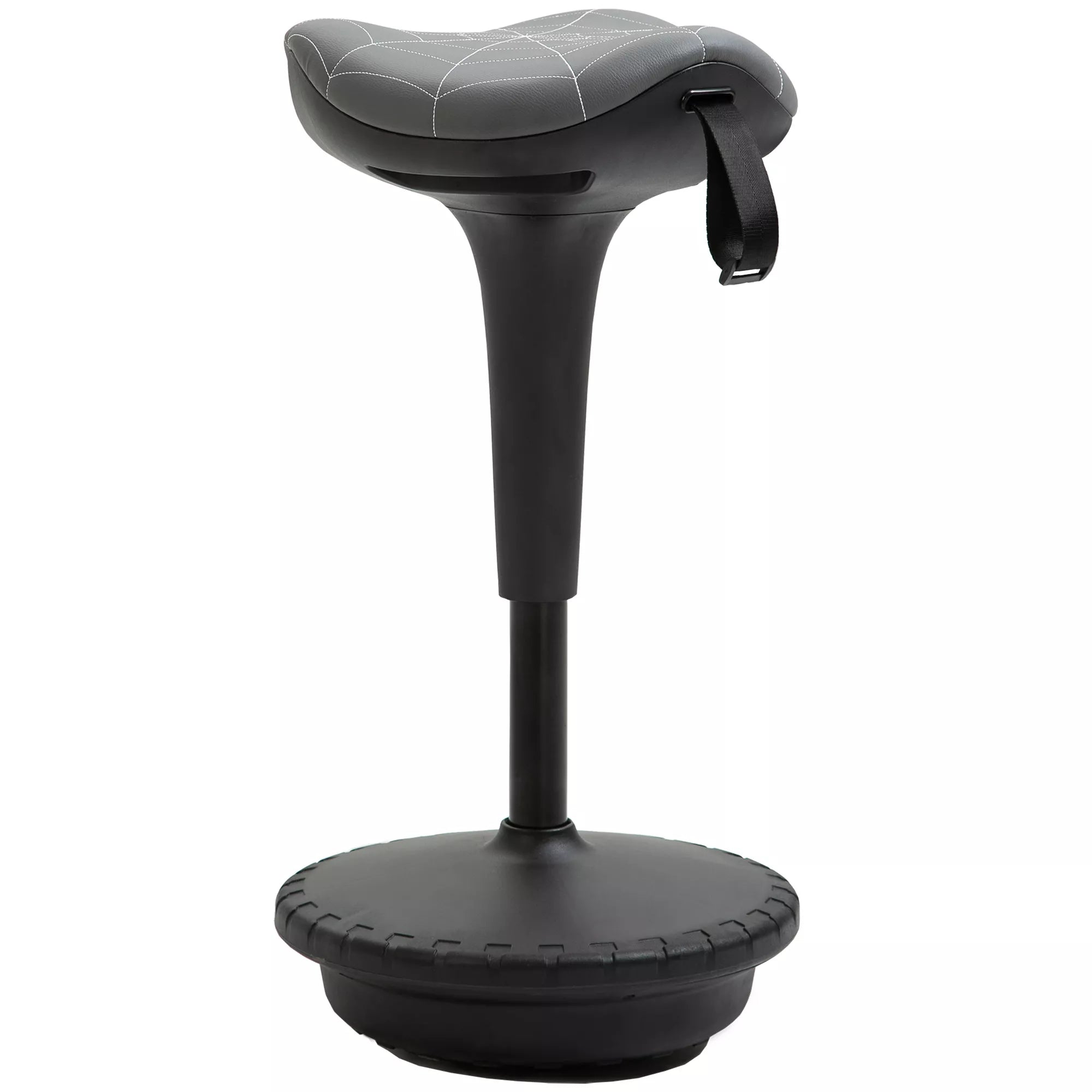 Biuro kėdė su pasukimo funkcija, ergonomiška kėdė, reguliuojamas aukštis 65,5–83,5 cm, pasukama 120° kampu, pilkos spalvos