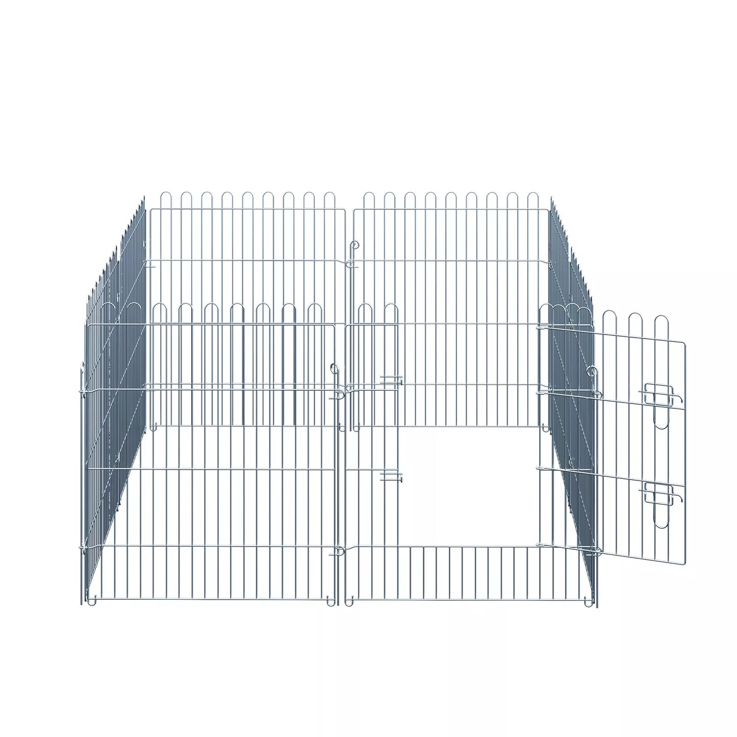 Laisvas aptvaras šuniukams, voljeras šuniukams, tvorelė šuniukams, 8 dalių, B63 x A76 cm