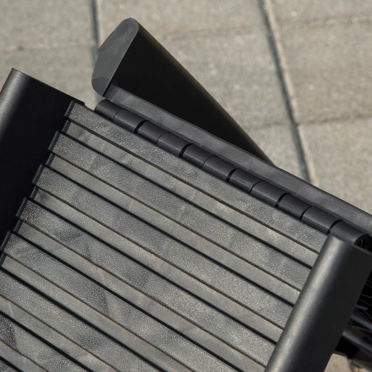 Šunų rampa, nešiojama gyvūnams skirta automobilinė rampa, sulankstoma, plastikinė, juoda, 155 x 39 x 14cm