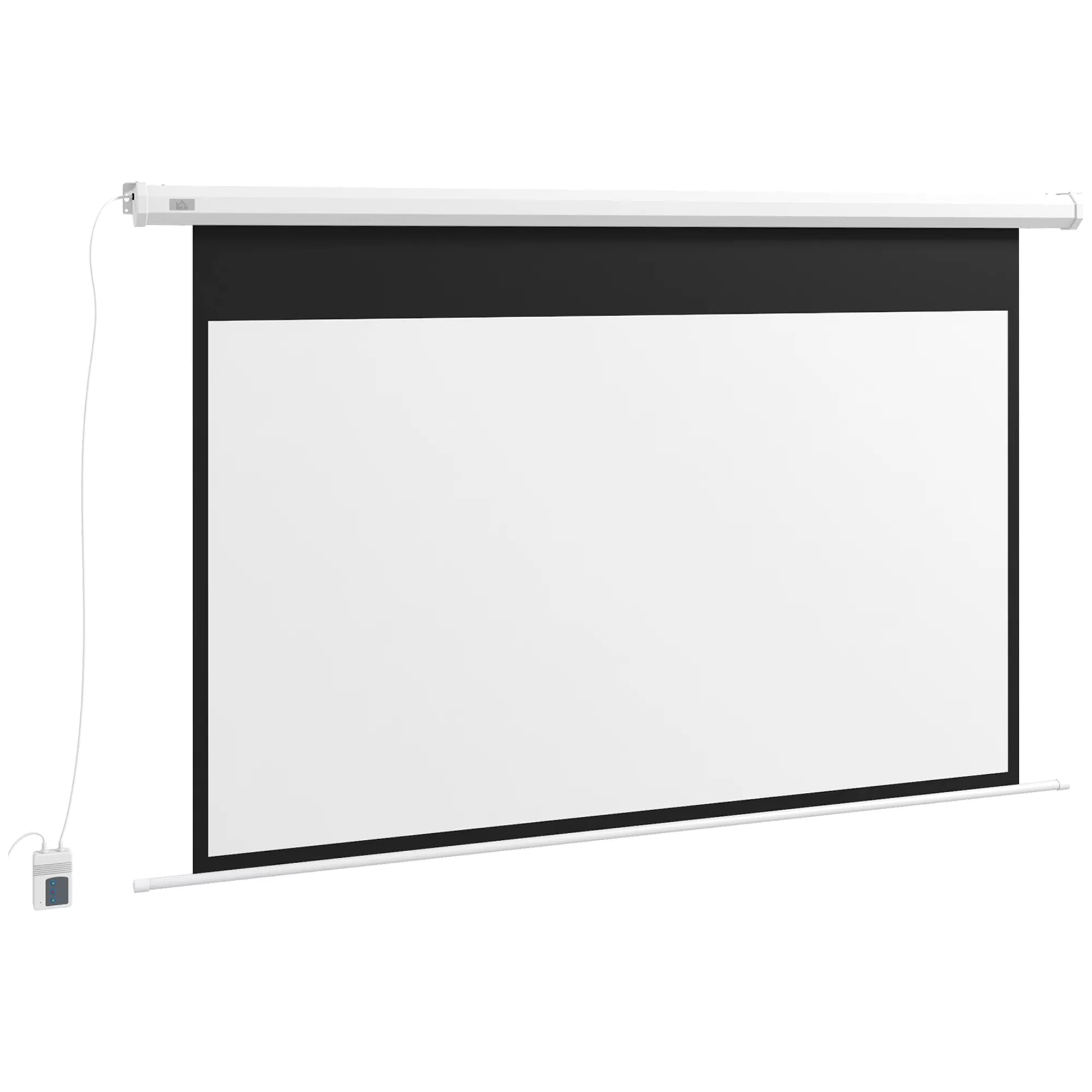 Projektoriaus ekranas, projekcijos ekranas, 16:9, 84 coliai, nuotolinio valdymo pultas, variklis