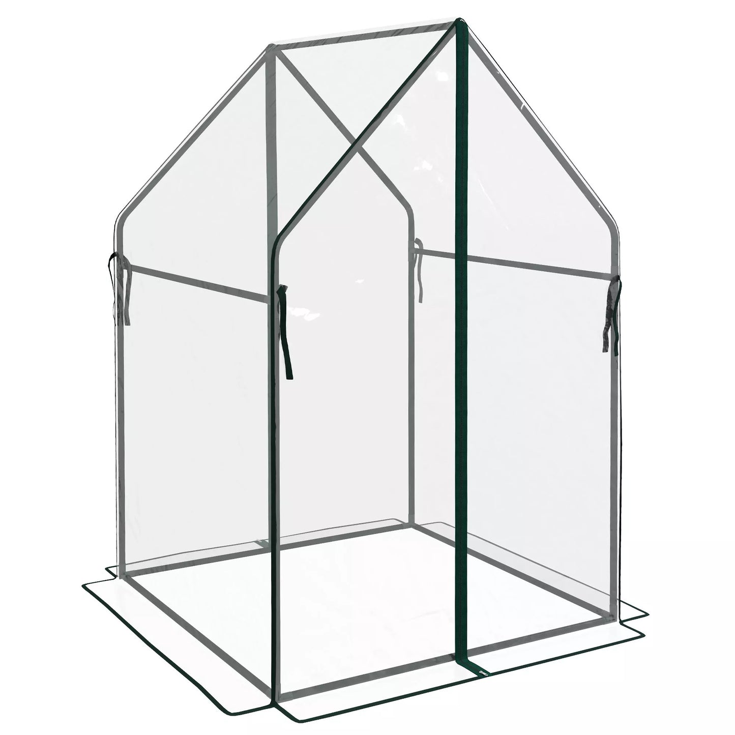 Šiltnamis, Mini šiltnamis, 90 cm x 90 cm x 145 cm, Skaidrus + Juodas