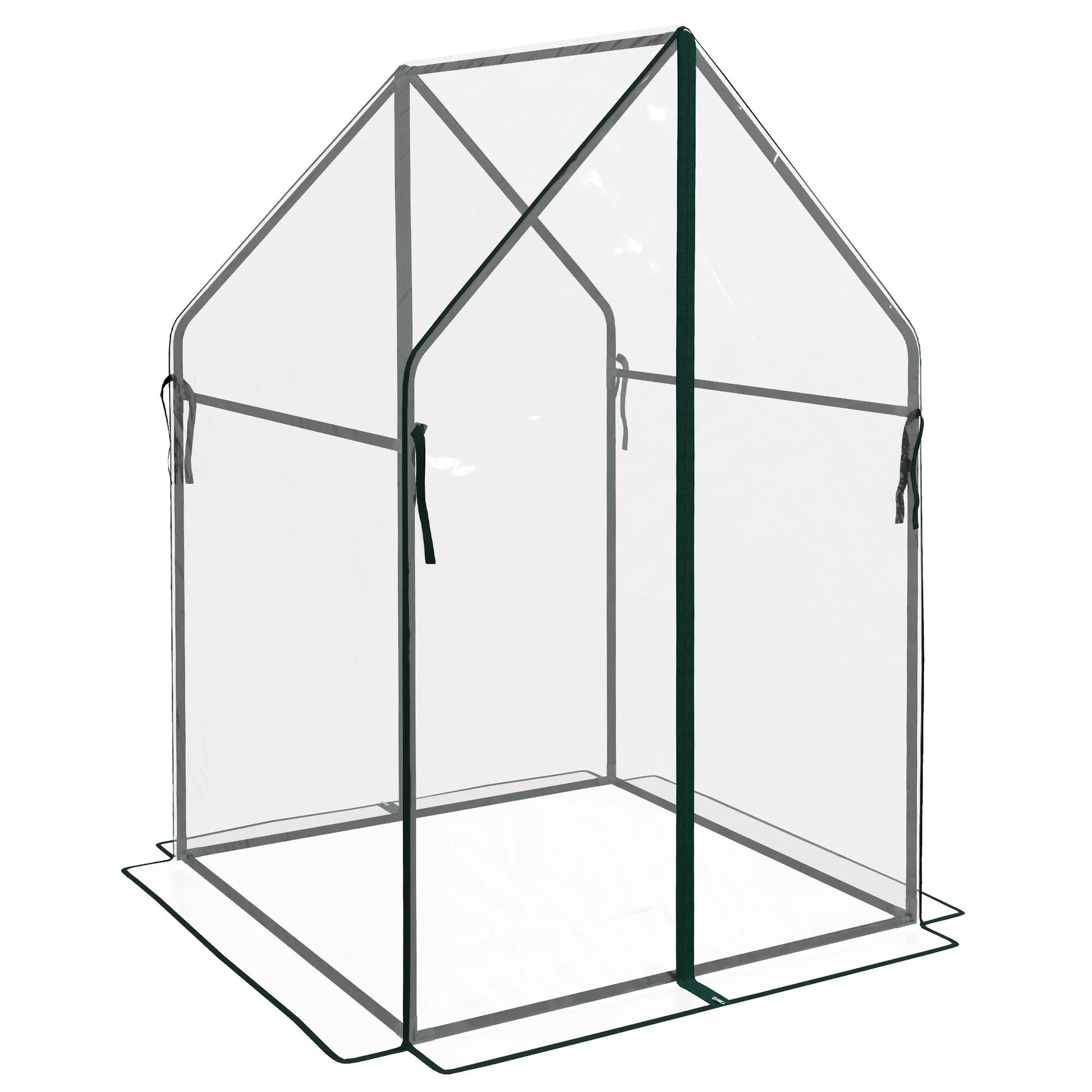 Šiltnamis, Mini šiltnamis, 90 cm x 90 cm x 145 cm, Skaidrus + Juodas