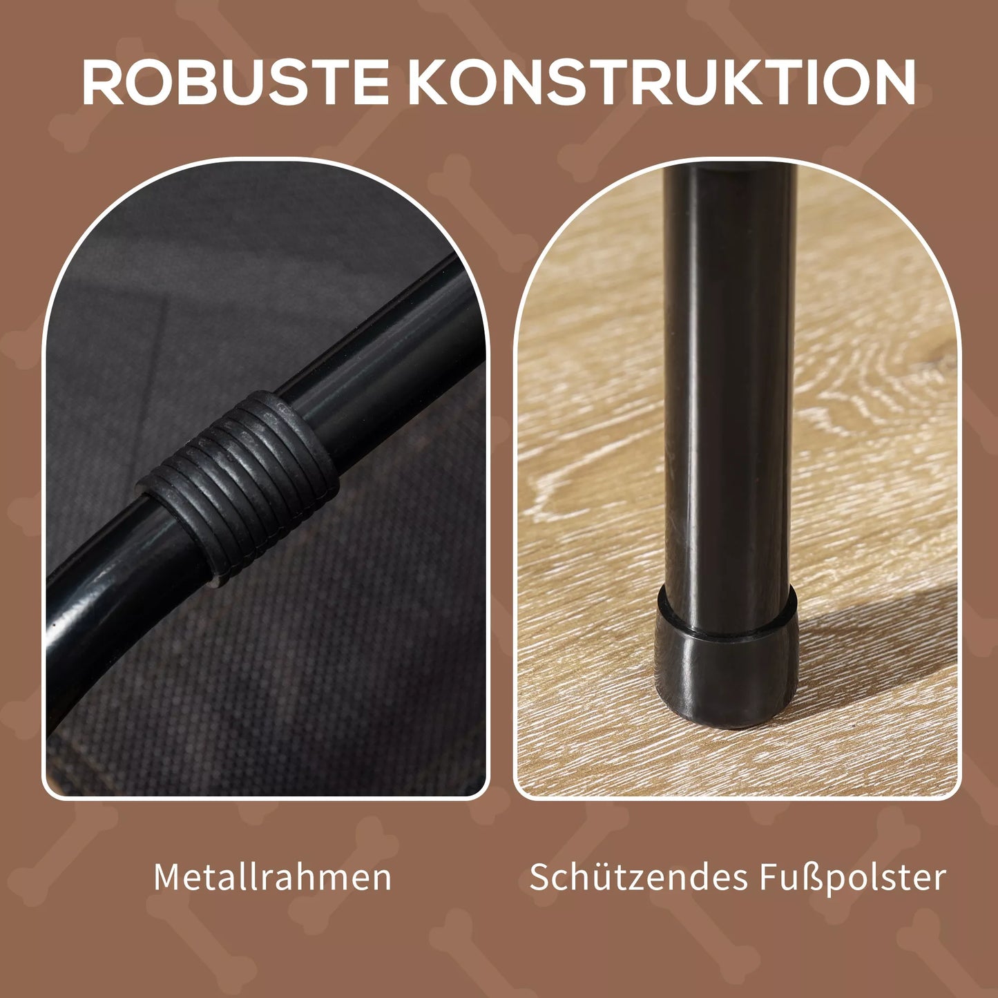 Pakelta šuns lova su stogeliu lauko naudojimui 122 × 92 × 108 cm