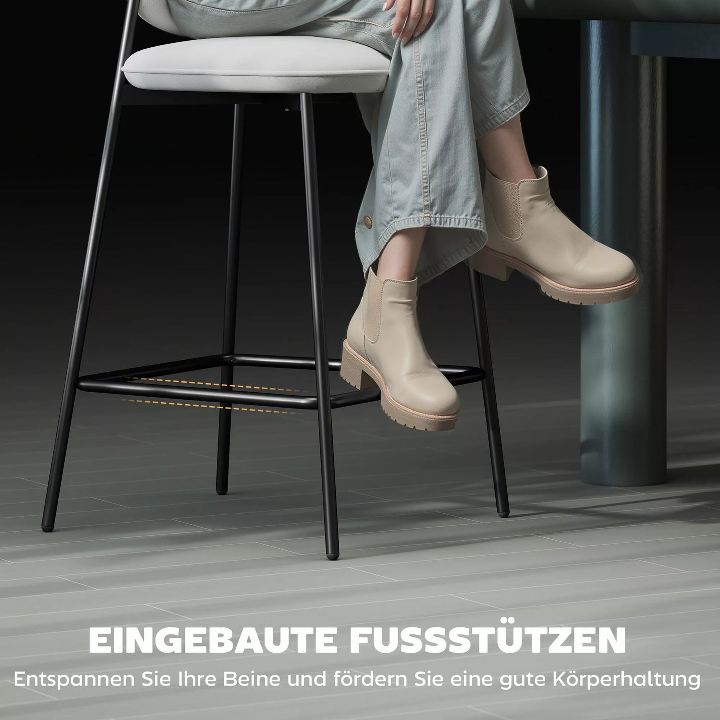 Baro kėdžių komplektas, 2 vnt. minkštų kėdžių su aksomo užvalkalu ir pakoju, plienas ir aksomas, 45x49x102 cm, šviesiai pilka