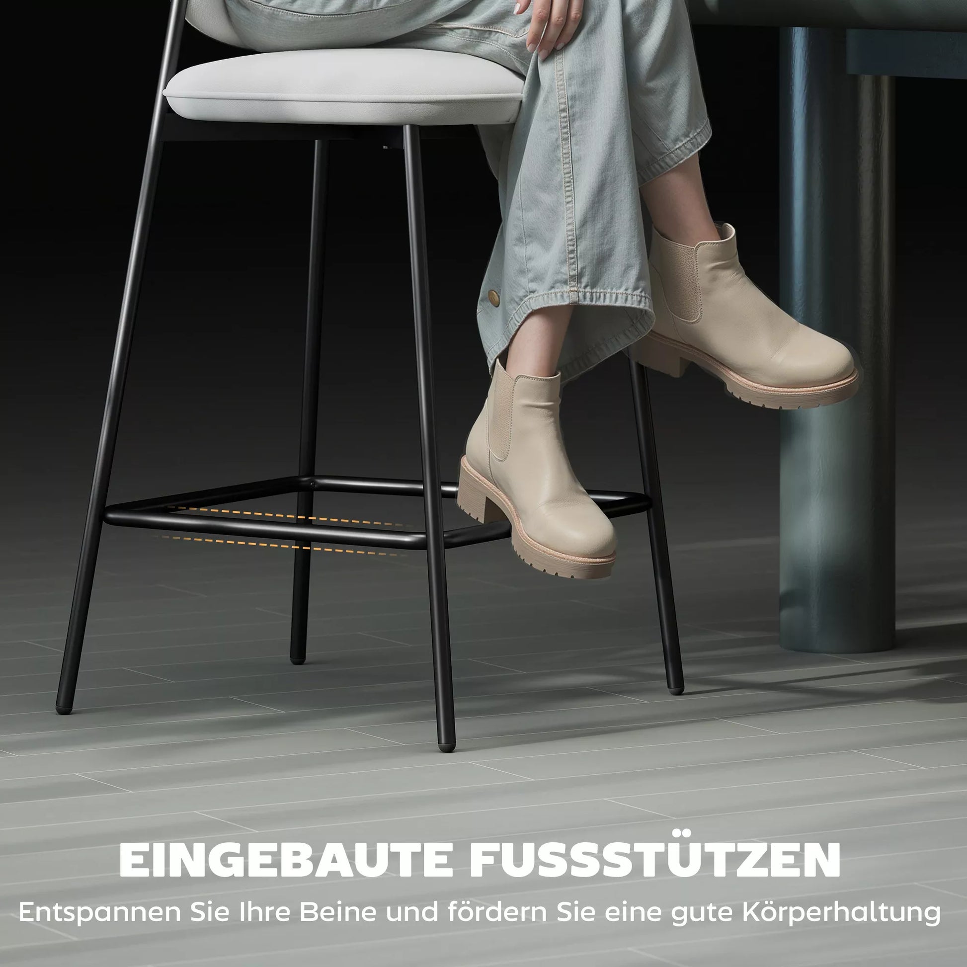 Baro kėdžių komplektas, 2 vnt. minkštų kėdžių su aksomo užvalkalu ir pakoju, plienas ir aksomas, 45x49x102 cm, šviesiai pilka