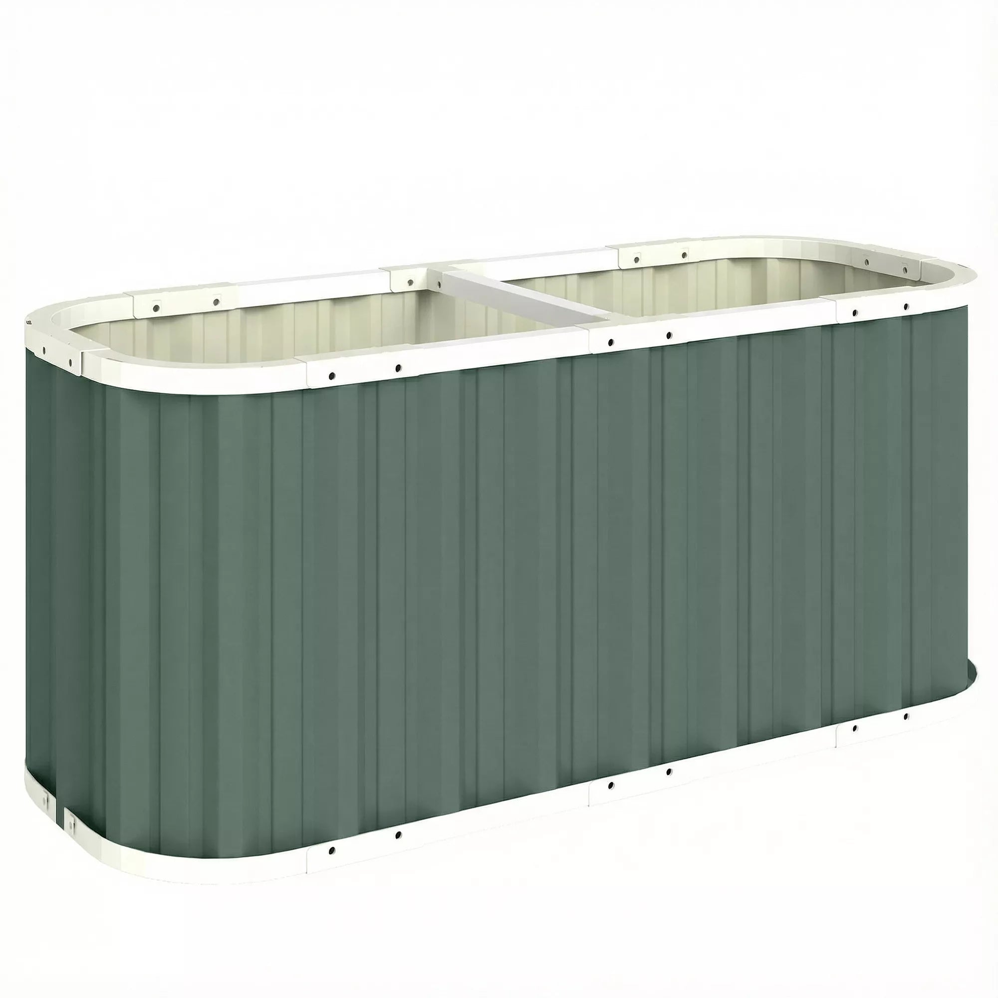 Aukšta pakelta cinkuoto plieno lysvė 61 cm gylio 136 x 53 x 61 cm – šviesiai žalia