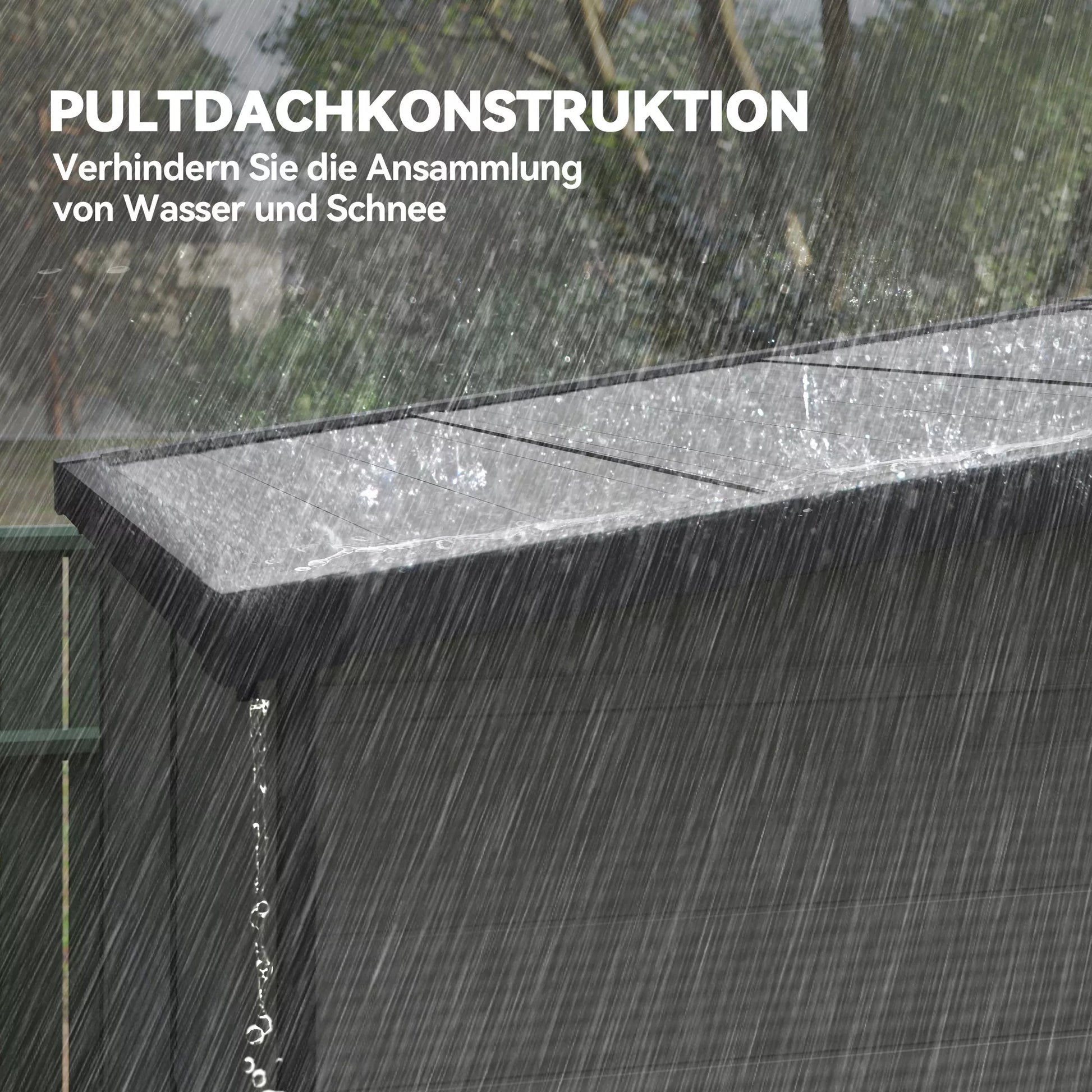 1,9 x 1,9 m sodo ir įrankių namelis iš plastiko, su užrakinamomis durimis, 2 ventiliacijos angomis, šviesiai pilkas