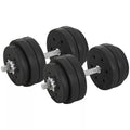 Hantelų rinkinys 30 kg Hantelų rinkinys su hantelų diskais namams, biurui, sporto salėms Plienas Dirbtinė oda Juoda Jėgos treniruotės