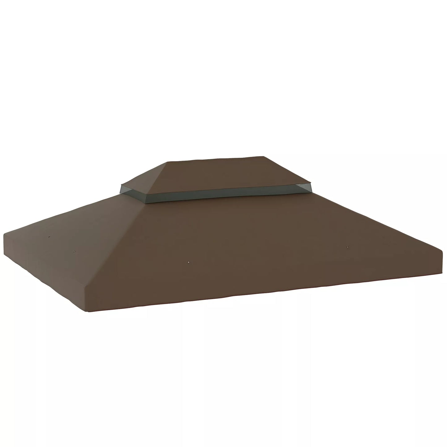 Sodo pavėsinės dangtis 3x4 m, 2 sluoksniai, pagamintas iš Oxford 600D audinio su nuotekų angomis, kavos spalvos