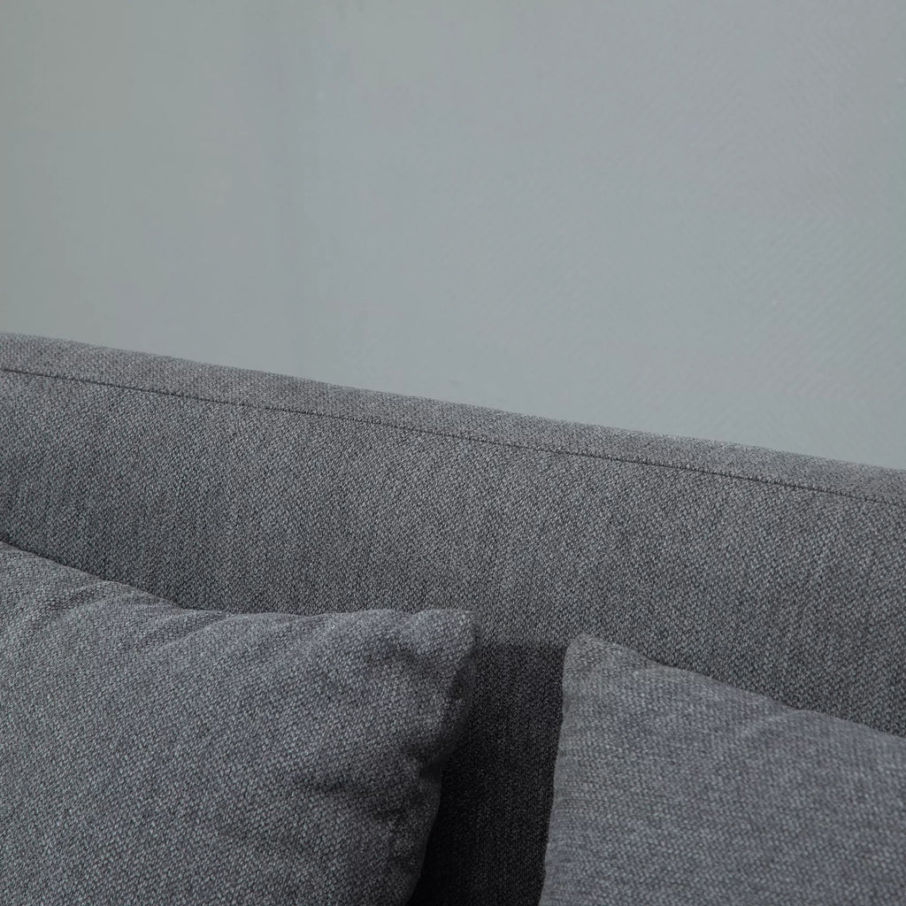 2 vietų sofa su 2 pagalvėlėmis, maža loveseat su Samtopik Modern minkšta sofa, skirta svetainei, miegamajam, mažai patalpai, pilkos spalvos, 130 x 70 x 80 cm