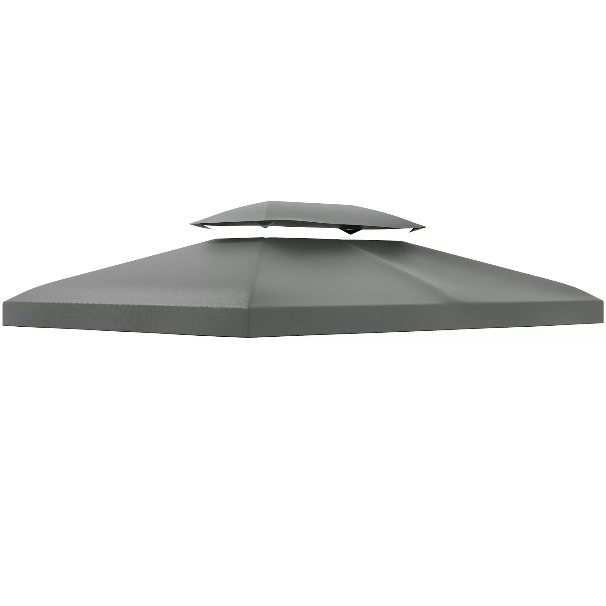 Atsarginis stogas metaliniam paviljonui 3x4 m, atsparus vandeniui Paviljono stogas sodo paviljonui, šventėms, sodo palapinei, poliesteris, tamsiai pilkos spalvos