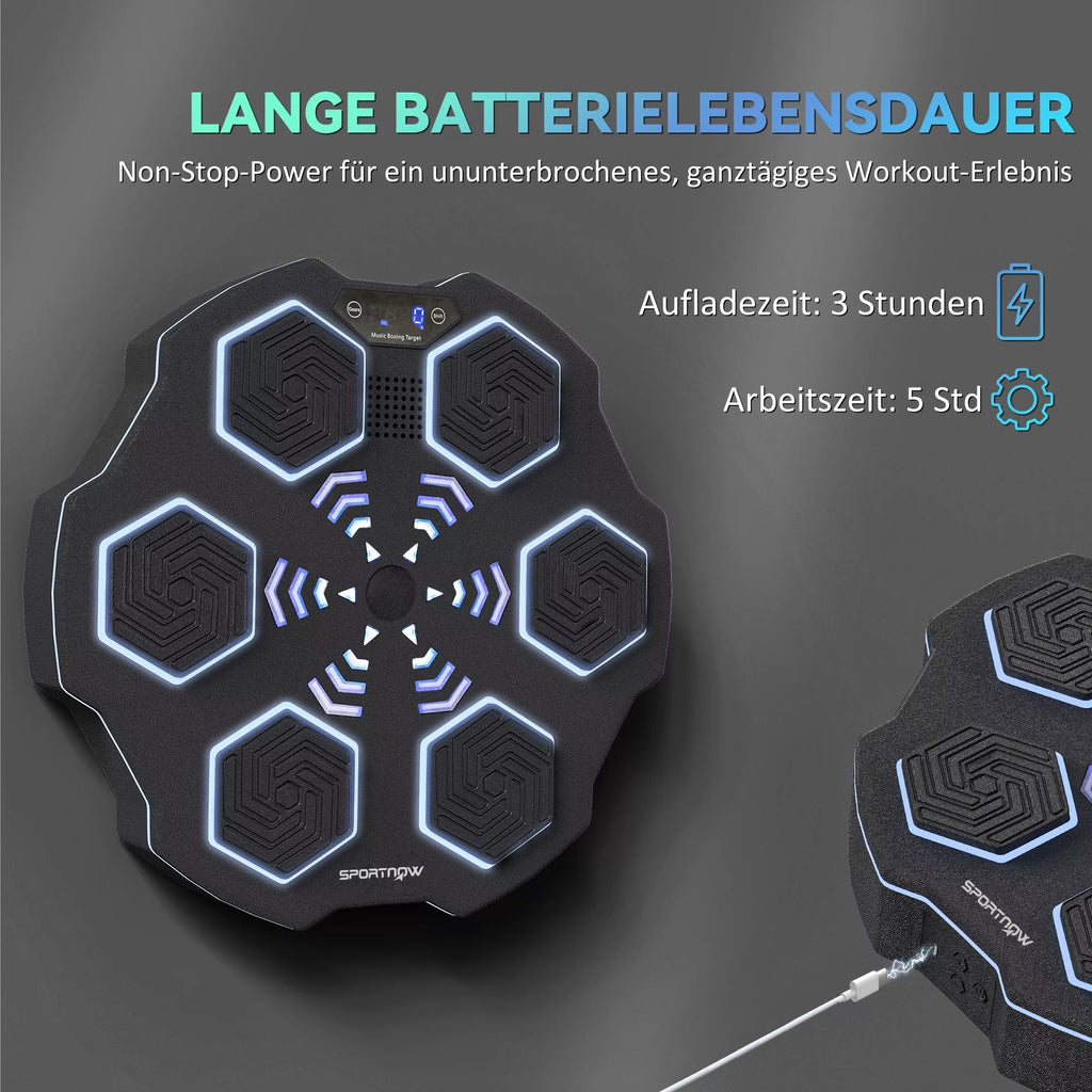 Muzikos grotuvas su Bluetooth, tvirtinamas prie sienos, 9 greičiai ir režimai, LED apšvietimas, juodas