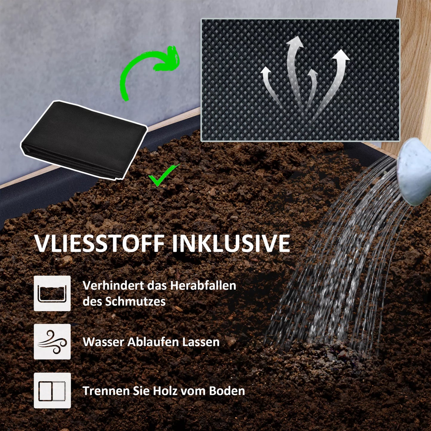 Medinė pakeliamoji lysvė, 4 pakopų sodinimo lysvė su drenažo skylutėmis, šiltnamis sodui 88,5 x 45 x 140 cm natūralios medienos