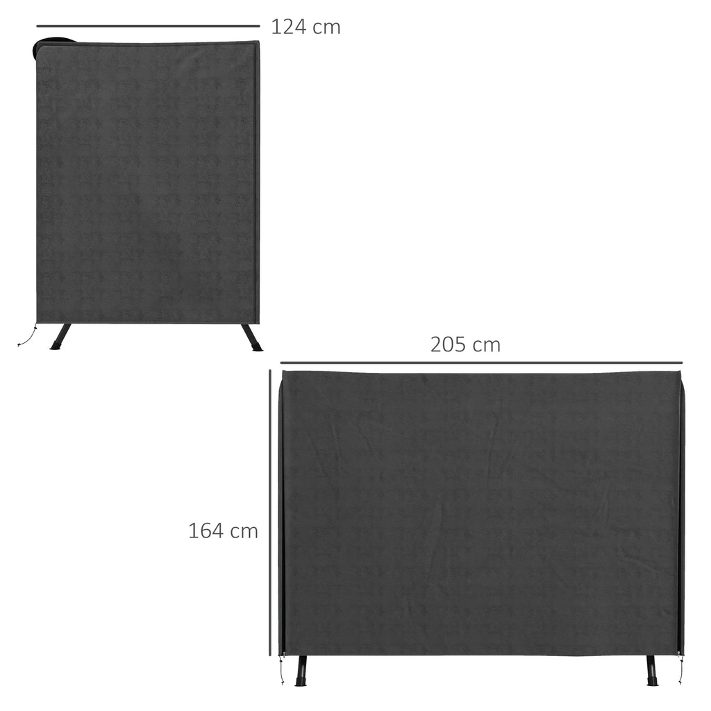 Sodo sūpynių dangtis Vidaxl, 205 x 124 x 164 cm, tamsiai pilkas