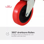 Schema su 360° pasukamais riedlentės ratukais