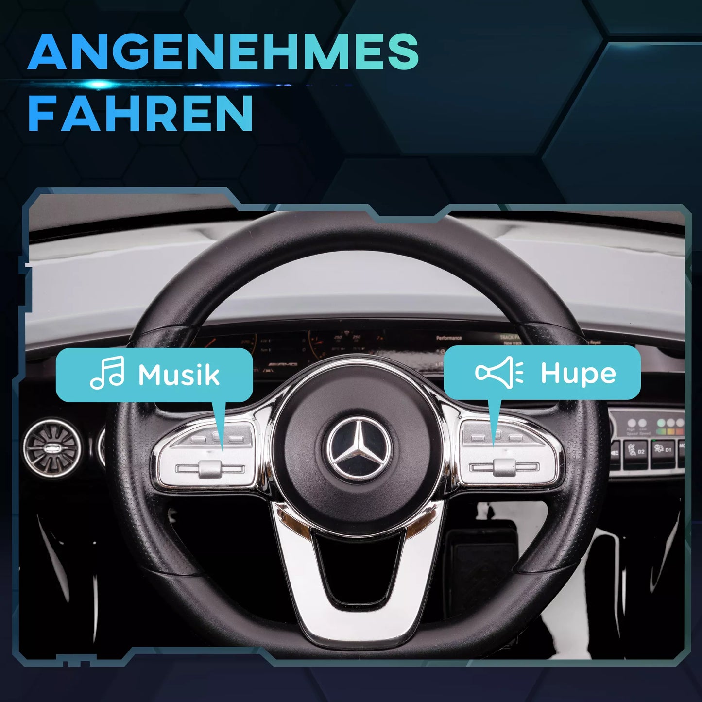 Elektrinis automobilis vaikams, valdomas nuotoliniu būdu, su transportavimo ratukais, LED šviesomis, signalu, skirtas vaikams nuo 3 iki 6 metų, juodas