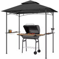 Grill paviljonas su LED 240 x 150 x 258 cm, atsparus vandeniui, ugniai atsparus Sodo paviljonas su dvigubu stogu