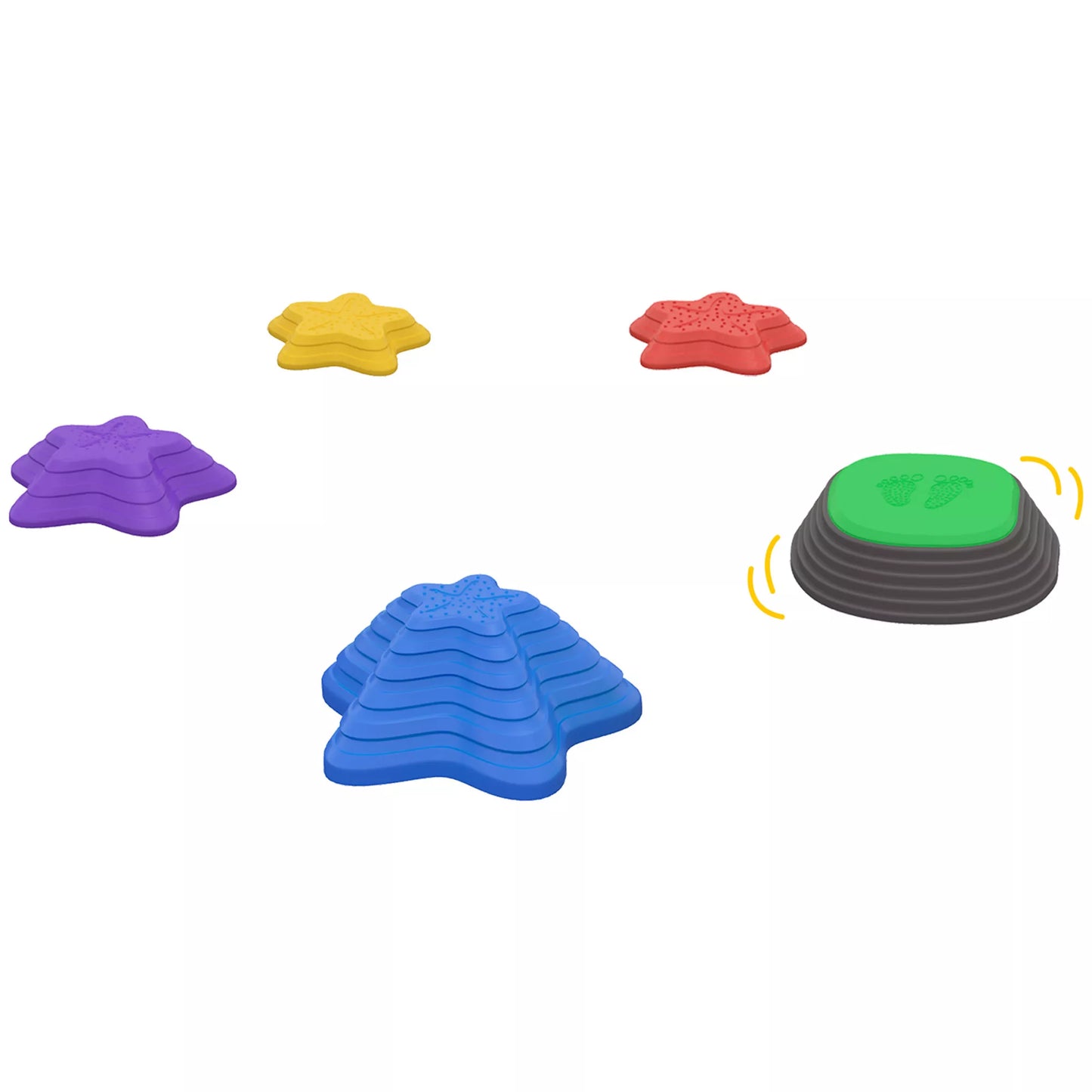 Lipynių rinkinys vaikams nuo 3 metų, 5 akmenys, neslystantis, iki 80 kg, jūrų žvaigždės dizainas