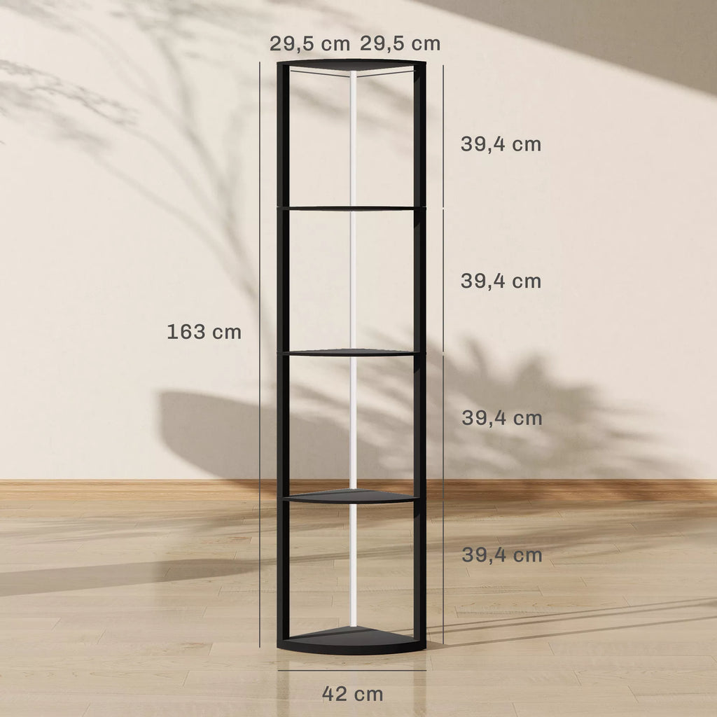 Pastatomas šviestuvas-lentyna su LED RGB apšvietimu, juodas