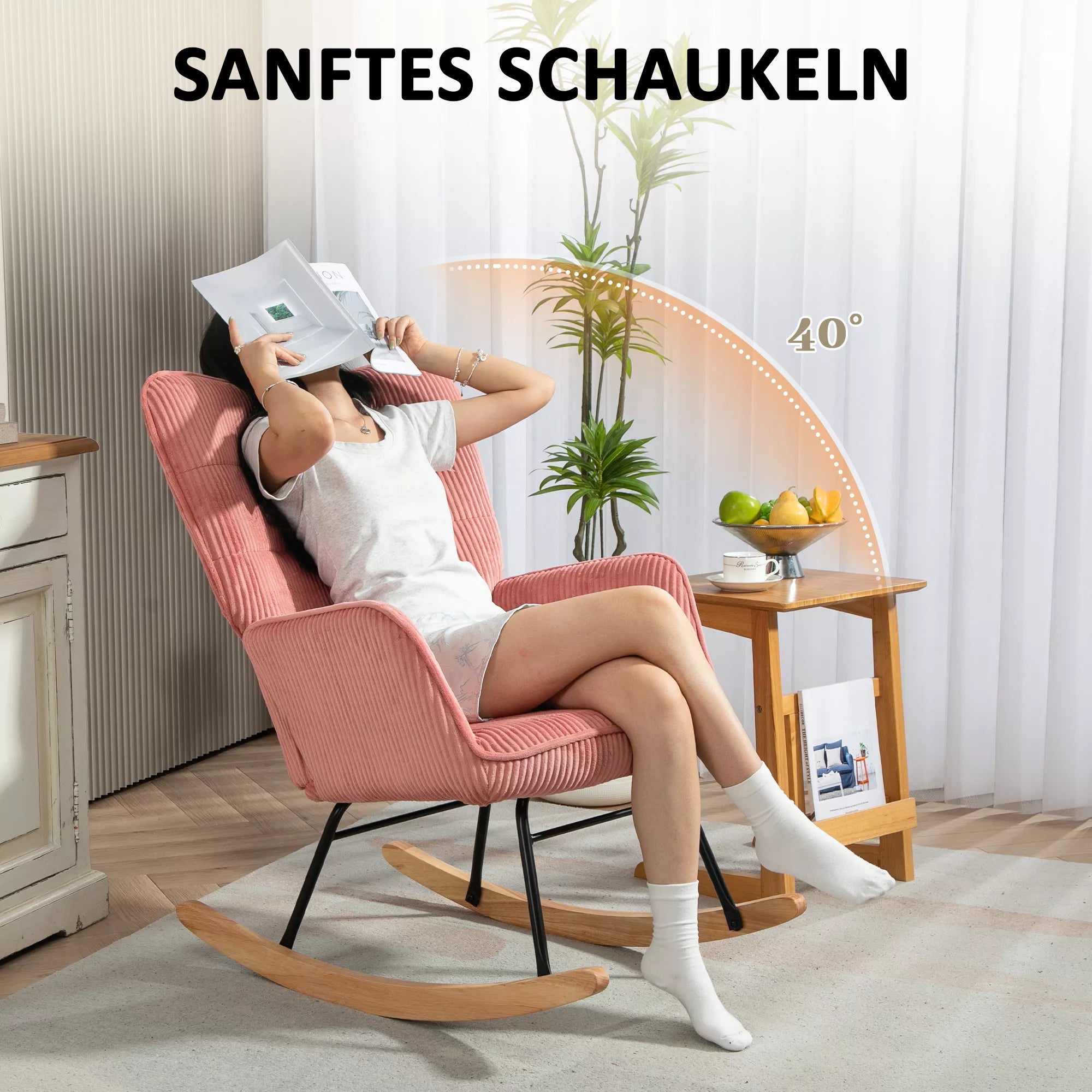 Grafika apie krėslo supimosi funkciją