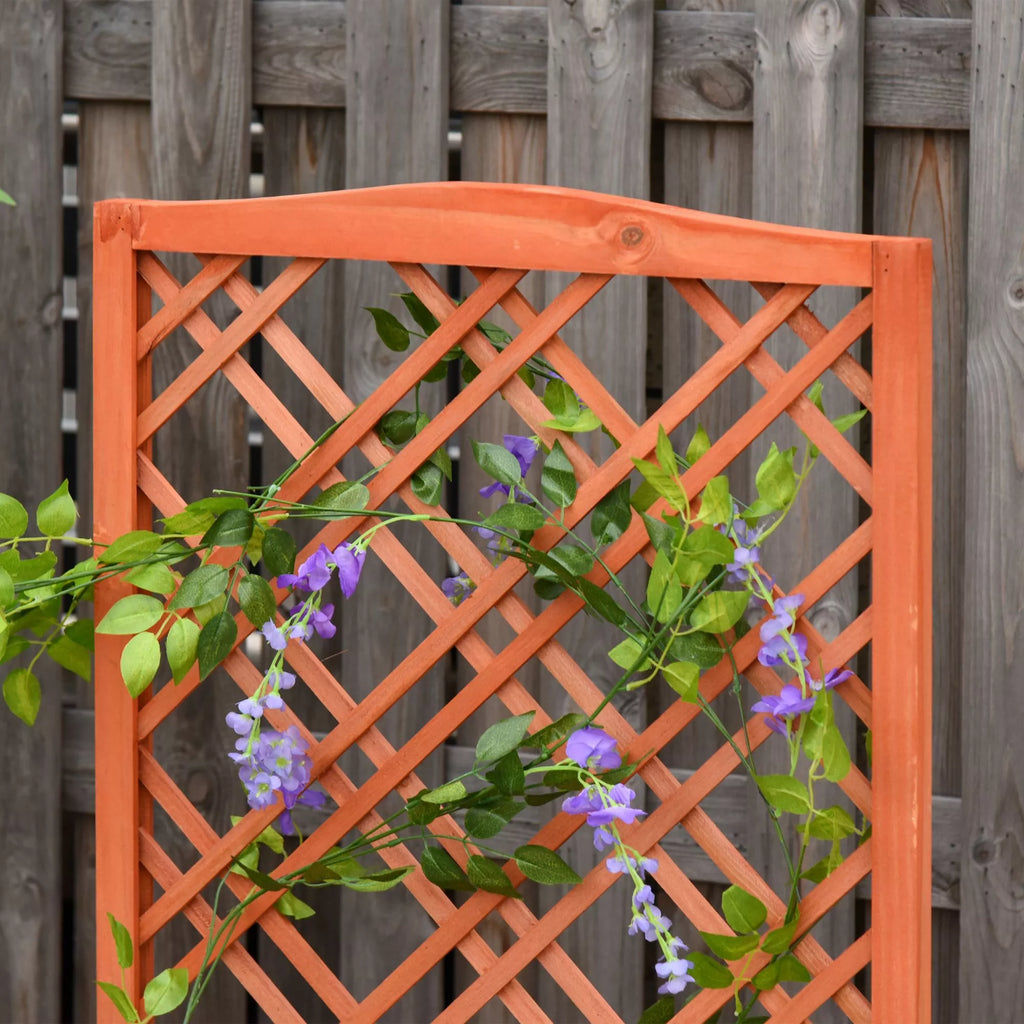 Aukšta pakelta medinė lysvė su grotelėmis 60 x 30 x 122,5 cm – geltona