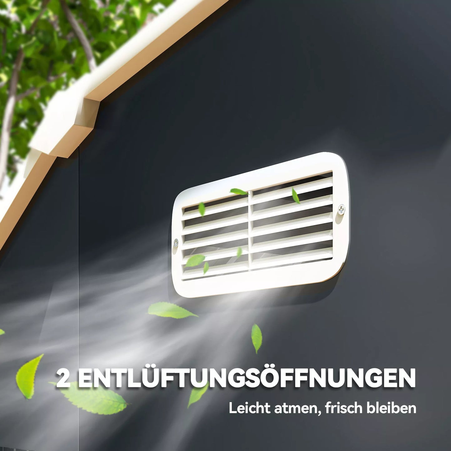 Sodo namelis, įrankių namelis, atsparus oro sąlygoms, 2 langai, 2 durys, 238 x 132 x 198,5 cm, tamsiai pilkas