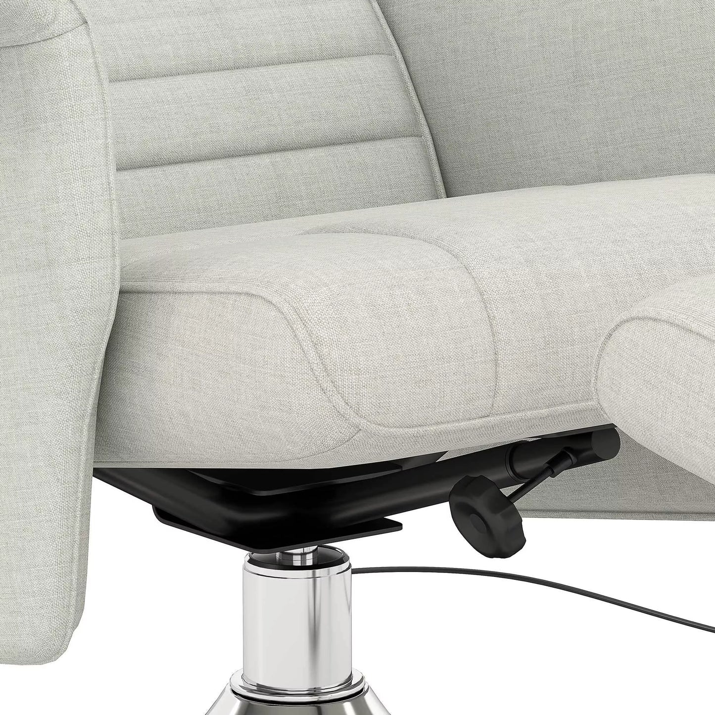 Masažinis krėslas su pakoja, atlenkiama atlošas, 78 x 95 x 88 cm, kreminės spalvos