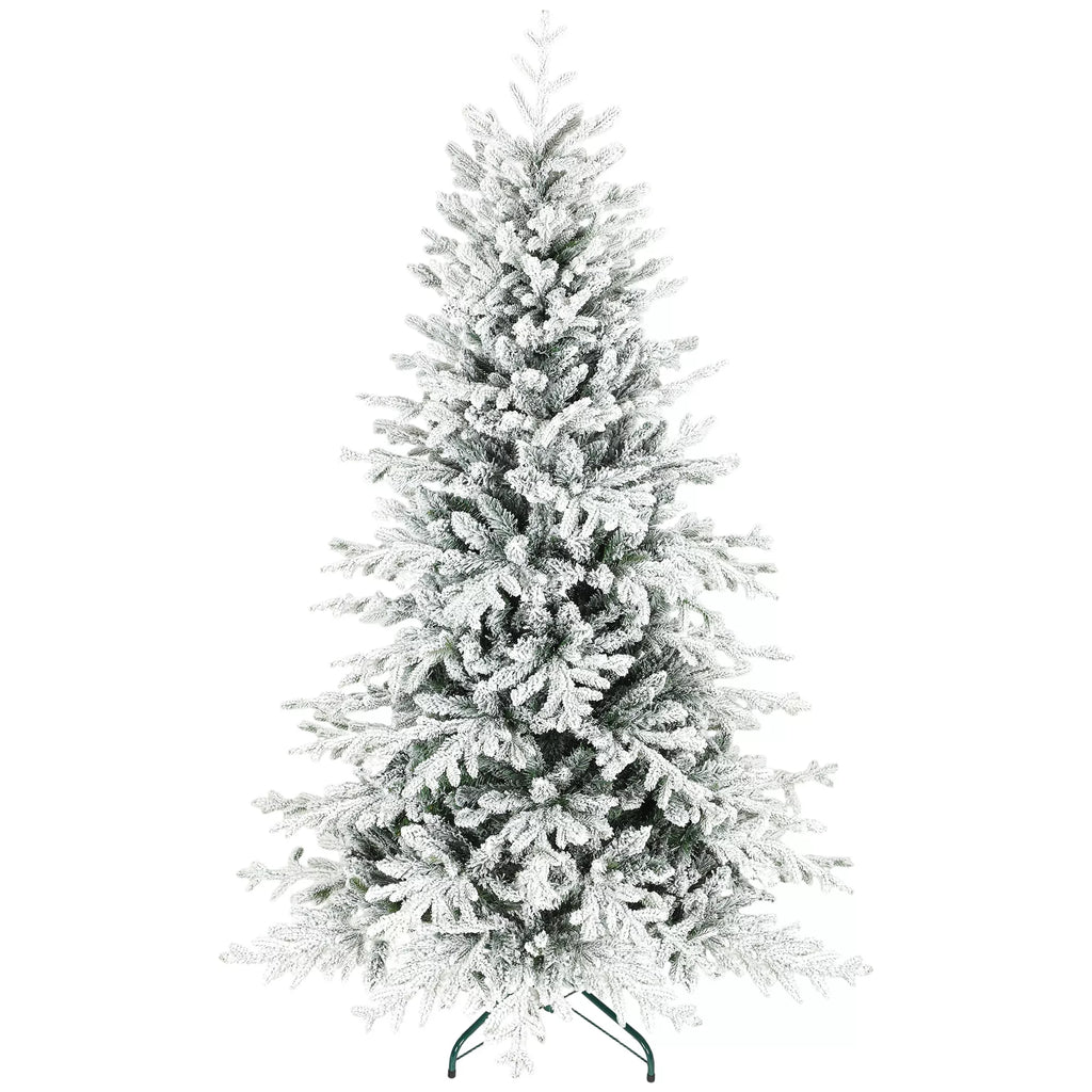 Dirbtinė Kalėdų eglė, 180 cm, su sniegu, 1815 šakų, su sulankstomu metaliniu stoveliu