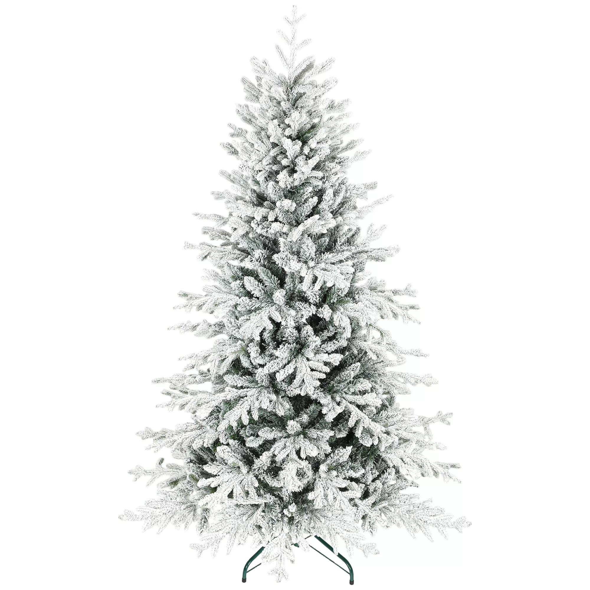 Dirbtinė Kalėdų eglė, 180 cm, su sniegu, 1815 šakų, su sulankstomu metaliniu stoveliu