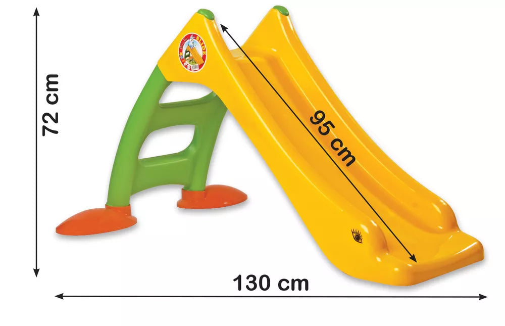 Vaikiška čiuožykla, 130 cm, su laipiojimo kopetėlėmis ir atramomis, spalvota