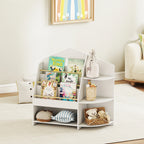 Vaikiška lentyna Montessori 80x30x79,7 cm, 3–8 metų vaikams, balta