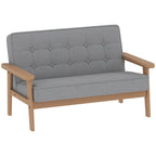 Vaikiška sofa, dvivietis fotelis 3–15 metų vaikams, pilka