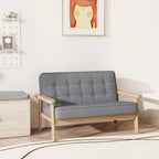Vaikiška sofa, dvivietis fotelis 3–15 metų vaikams, pilka