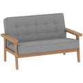 Vaikiška sofa, dvivietis fotelis 3–15 metų vaikams, pilka