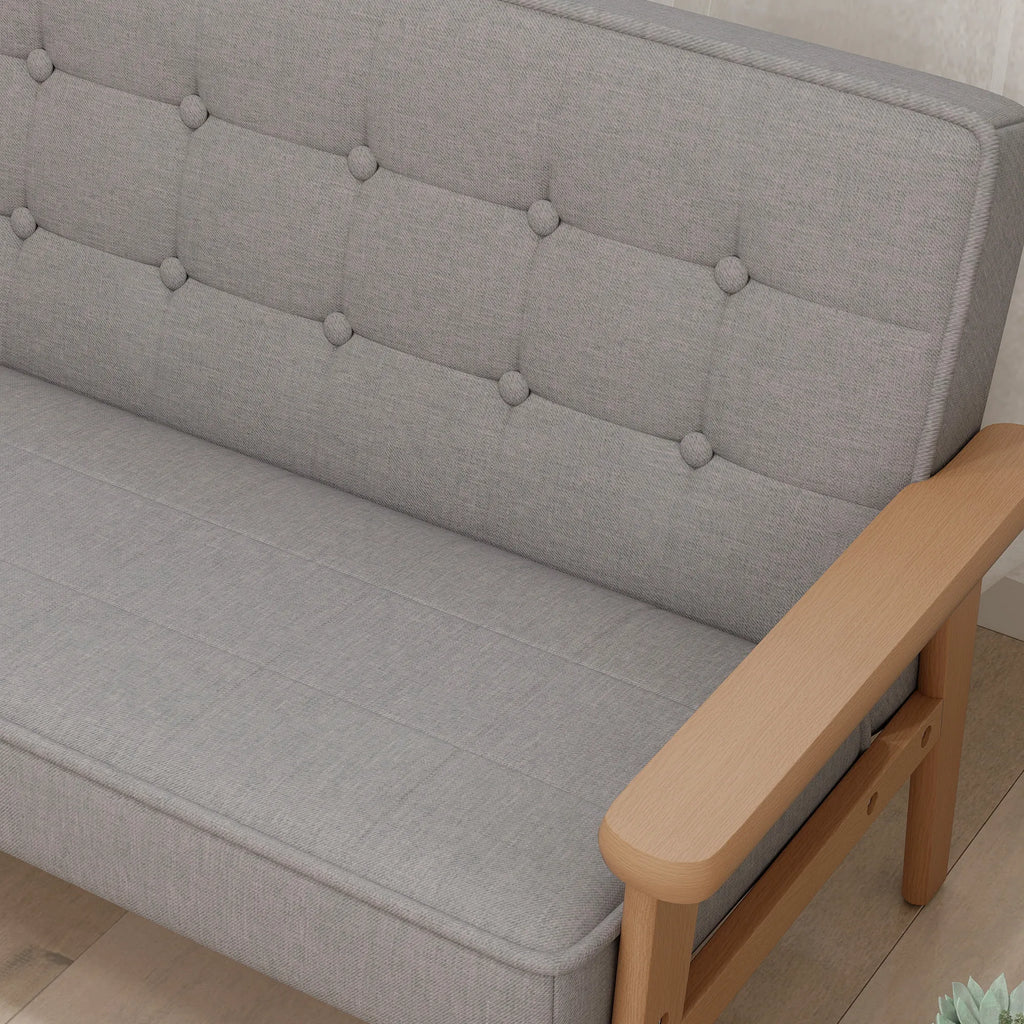 Vaikiška sofa, dvivietis fotelis 3–15 metų vaikams, pilka