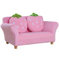Vaikiška sofa su 2 pagalvėlėmis, rožinė, 90 x 53 x 48 cm